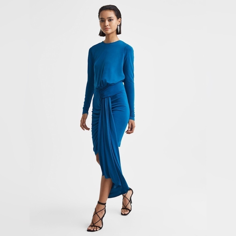 Reiss Women’s ISADORA
EMBELLISHED CHAIN BODYCON MINI DRESS IN TEAL